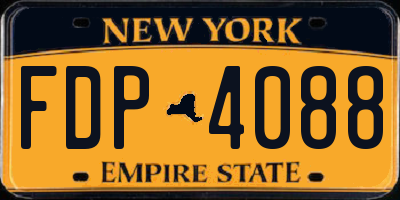 NY license plate FDP4088