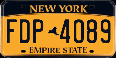 NY license plate FDP4089