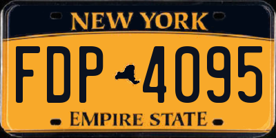 NY license plate FDP4095