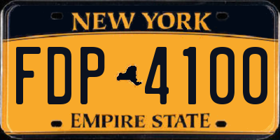 NY license plate FDP4100