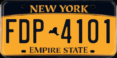 NY license plate FDP4101