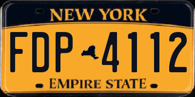NY license plate FDP4112