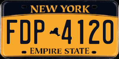 NY license plate FDP4120