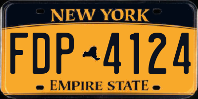 NY license plate FDP4124