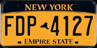 NY license plate FDP4127