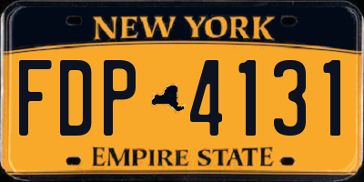 NY license plate FDP4131