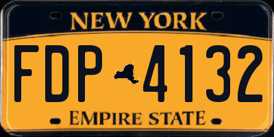 NY license plate FDP4132