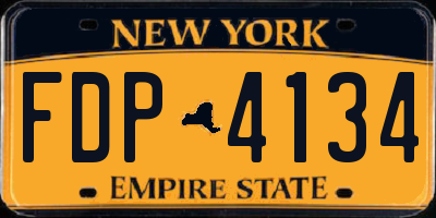 NY license plate FDP4134