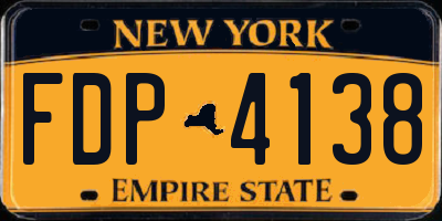 NY license plate FDP4138