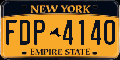 NY license plate FDP4140