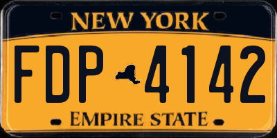 NY license plate FDP4142