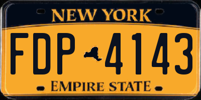 NY license plate FDP4143