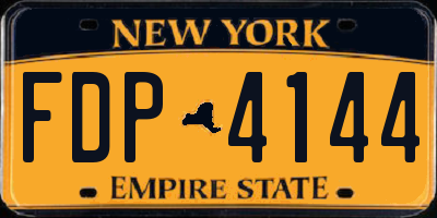 NY license plate FDP4144