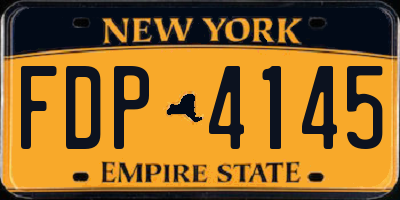 NY license plate FDP4145