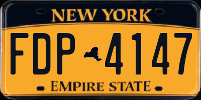 NY license plate FDP4147
