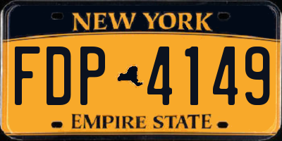 NY license plate FDP4149