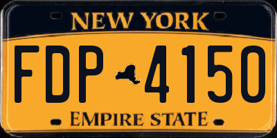 NY license plate FDP4150