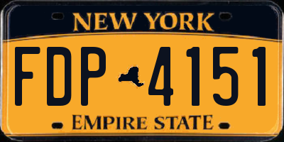 NY license plate FDP4151