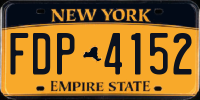 NY license plate FDP4152