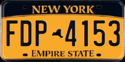 NY license plate FDP4153