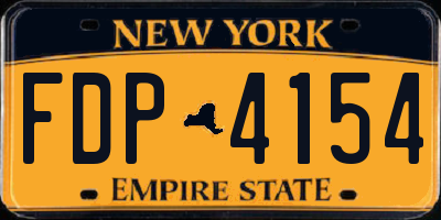 NY license plate FDP4154