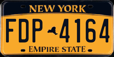 NY license plate FDP4164