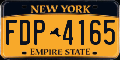 NY license plate FDP4165