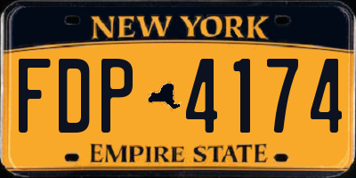 NY license plate FDP4174