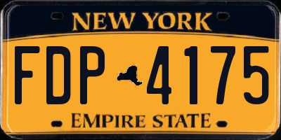NY license plate FDP4175