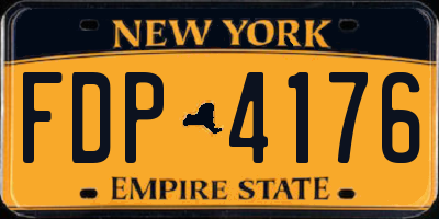 NY license plate FDP4176