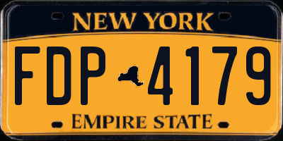 NY license plate FDP4179