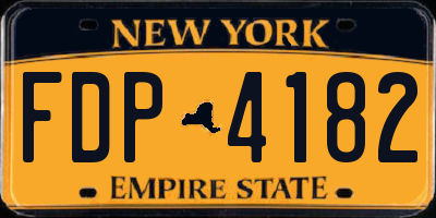 NY license plate FDP4182