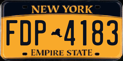 NY license plate FDP4183