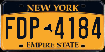 NY license plate FDP4184