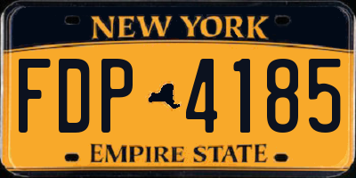 NY license plate FDP4185