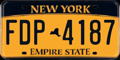 NY license plate FDP4187