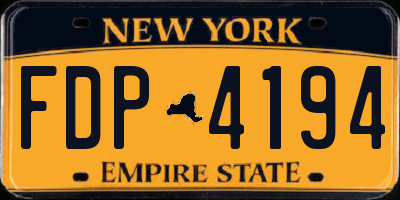 NY license plate FDP4194