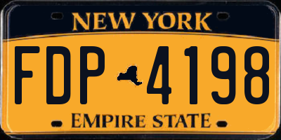 NY license plate FDP4198