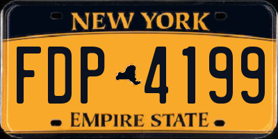 NY license plate FDP4199