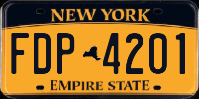 NY license plate FDP4201