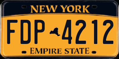 NY license plate FDP4212