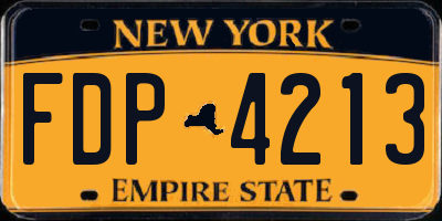 NY license plate FDP4213