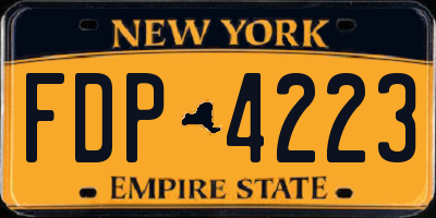NY license plate FDP4223