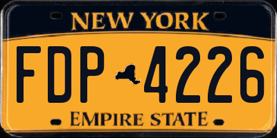 NY license plate FDP4226