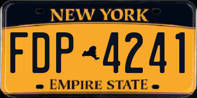 NY license plate FDP4241