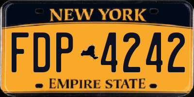 NY license plate FDP4242