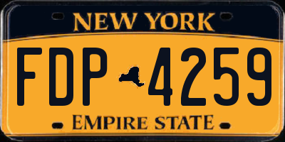 NY license plate FDP4259