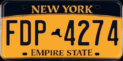 NY license plate FDP4274