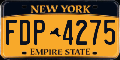 NY license plate FDP4275