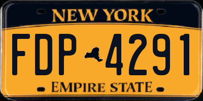 NY license plate FDP4291